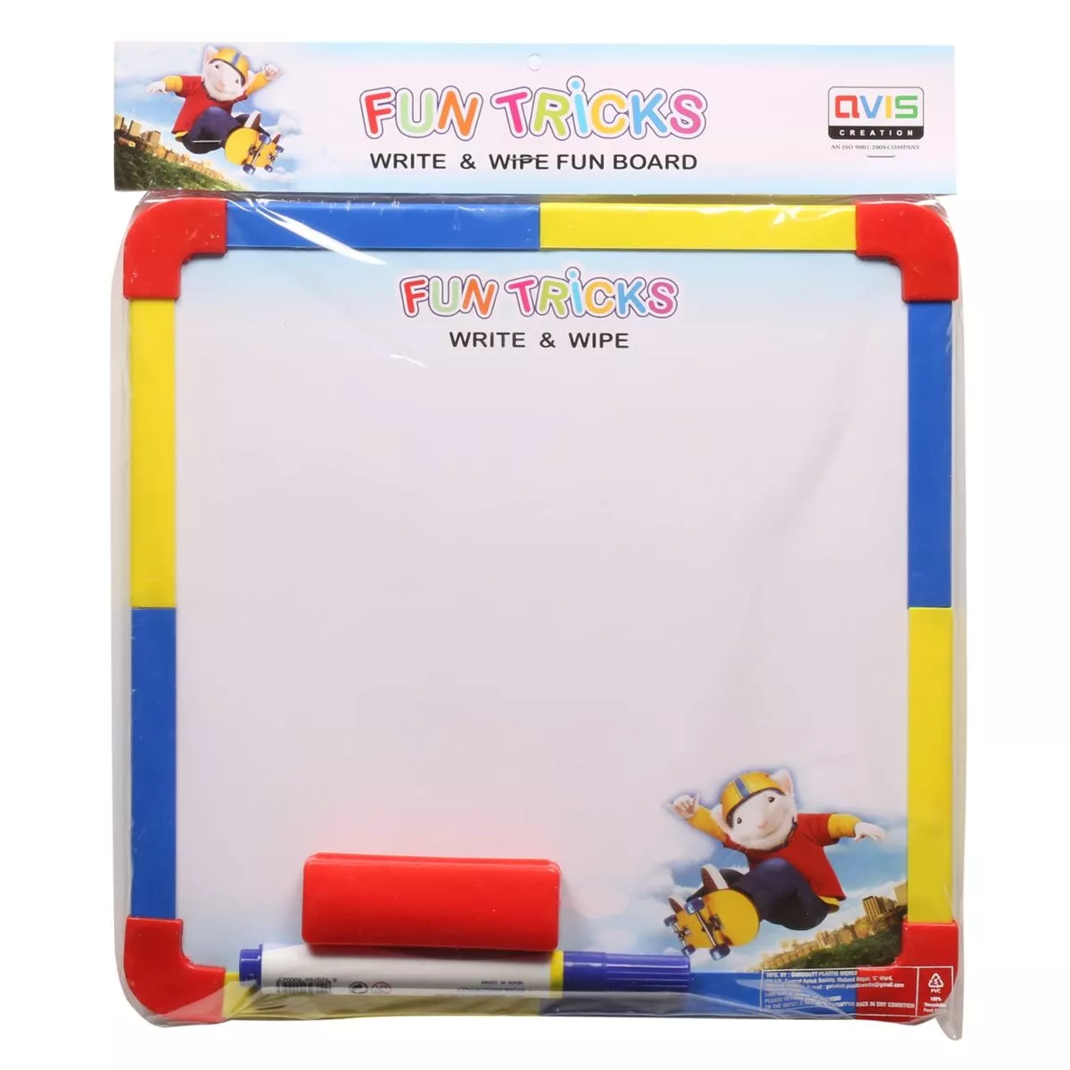AVIS Educational 2 in 1 Smile Writing Board A Perfect Double Sided Writing Board For Kids | 3+Years