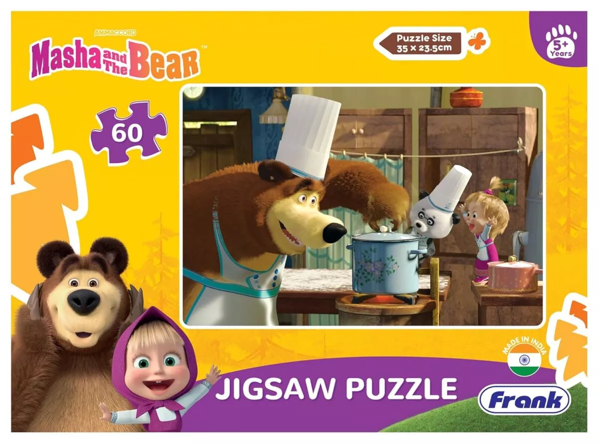 Frank Masha and The Bear 60 Pcs Jigsaw Puzzle For Kids | 5+ Years