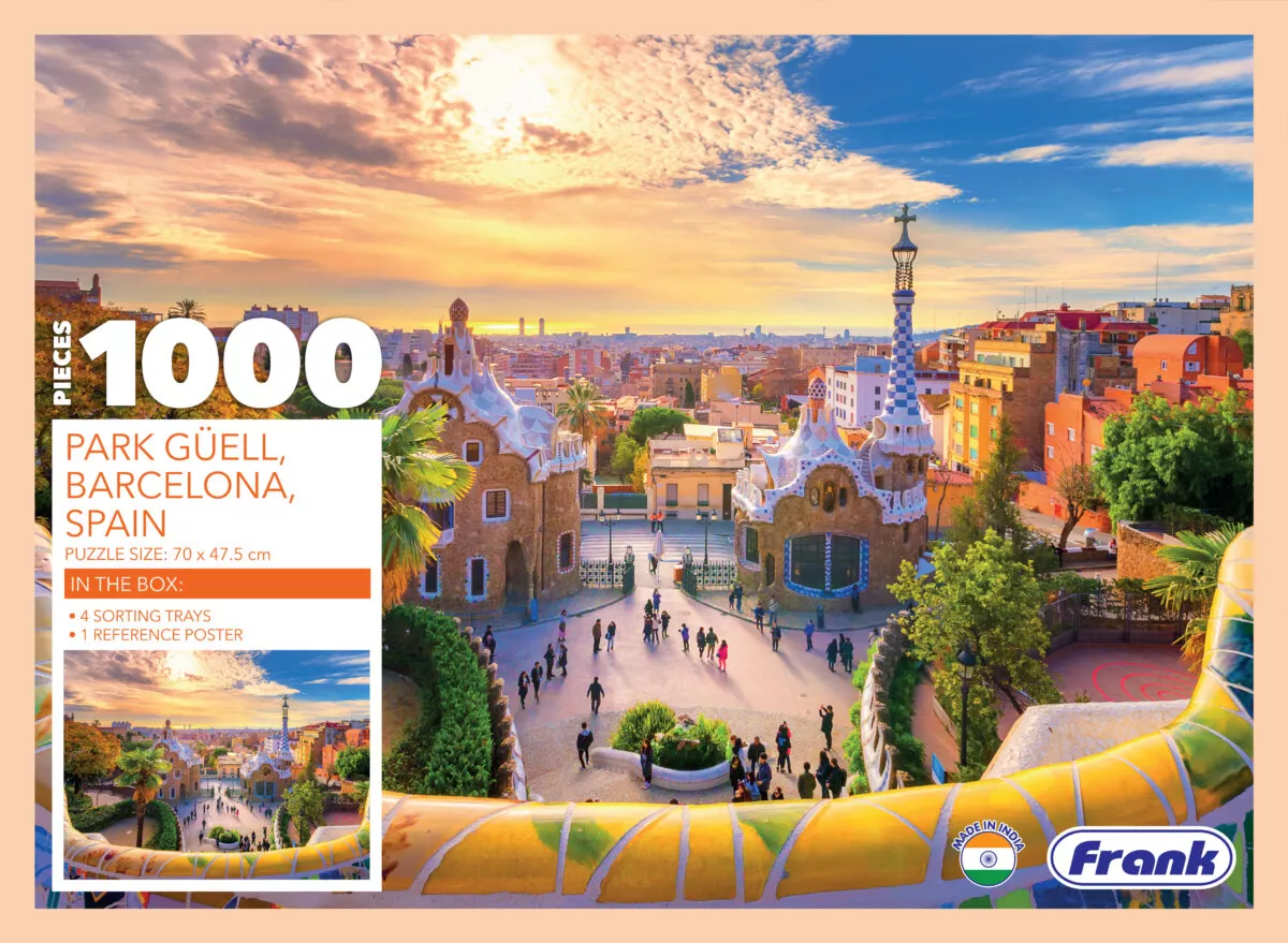Frank Park Guell, Barcelona, Spain Puzzle 1000 Pieces | Realistic Illustrations - Fun and Challenging Puzzle For Kids and Adults | 14+ Years