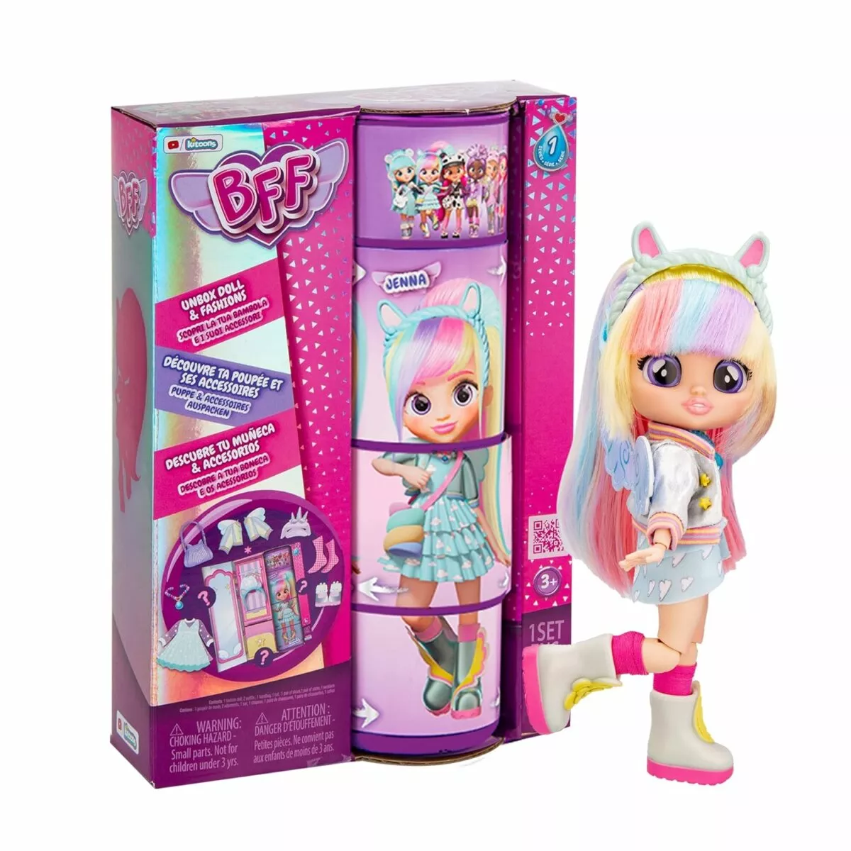 Cry Babies BFF Jenna Fashion Doll Set With Accessories For Kids | 3+Year