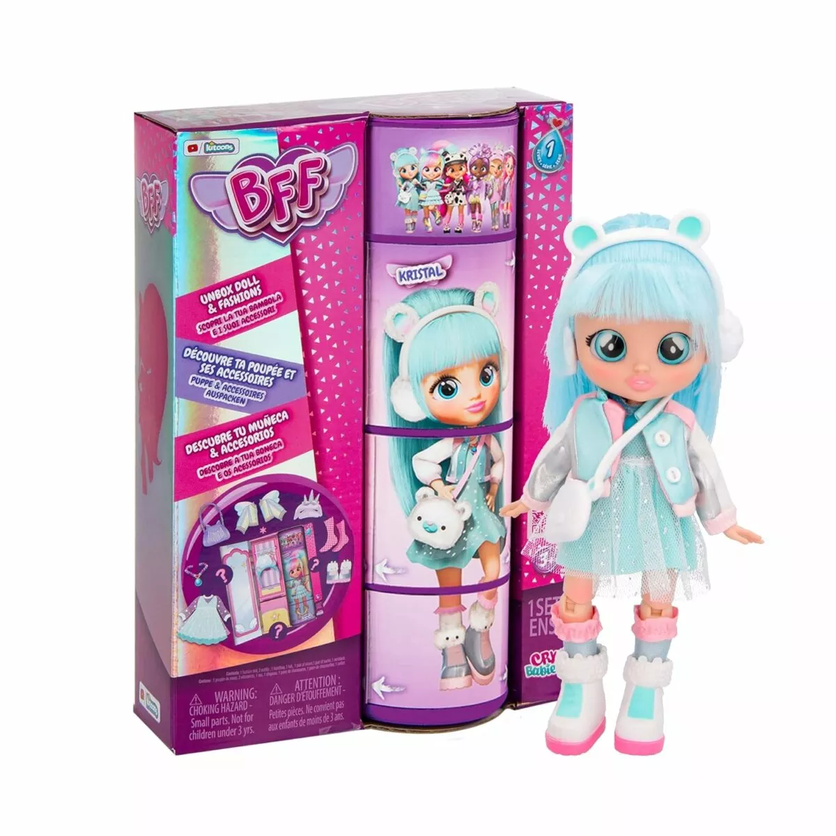 Cry Babies BFF Kristal Fashion Doll Set With Accessories -For Kids | 3+Year