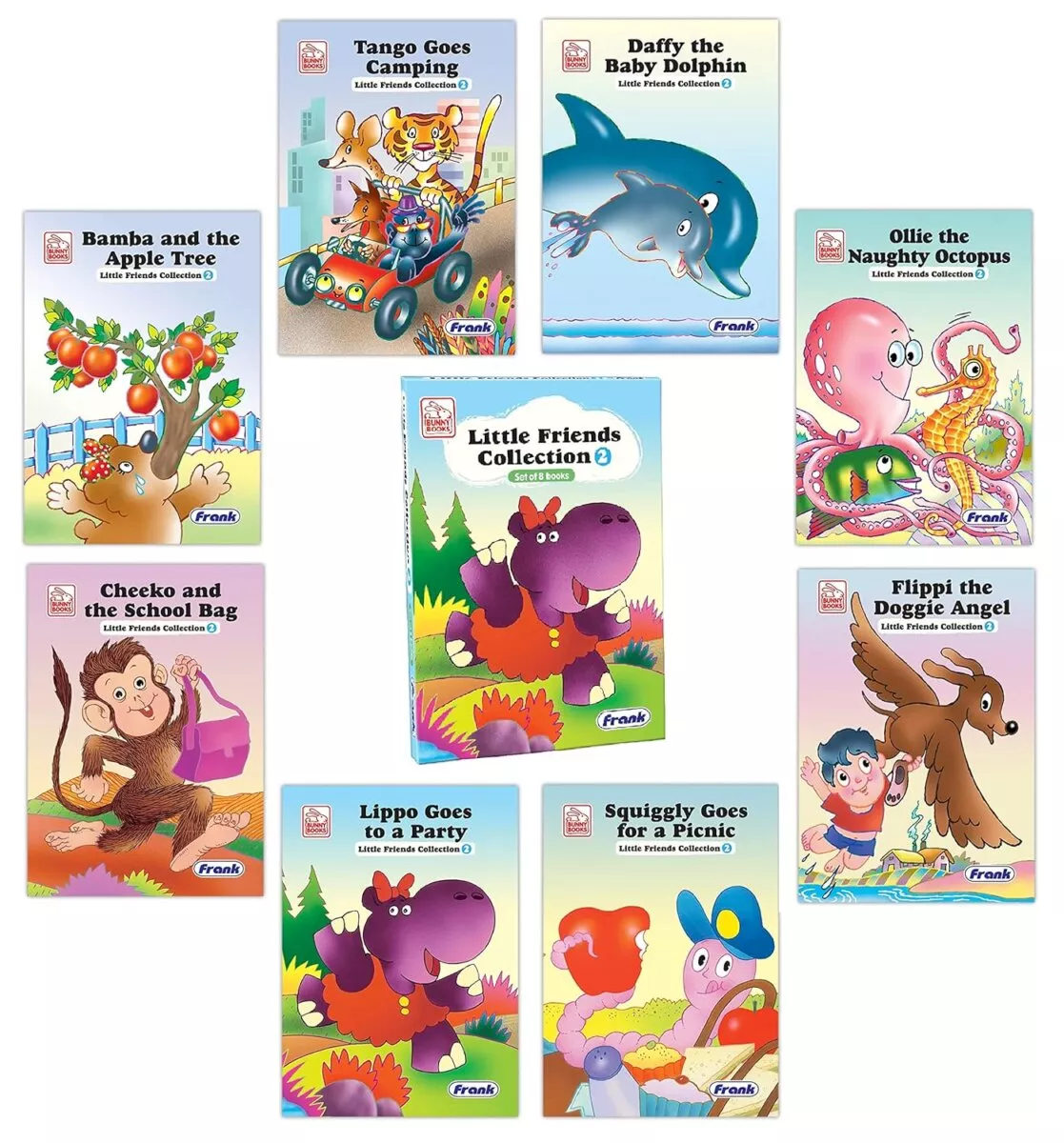 Frank Little Friends Collection 2 | 8 Story Portable Picture Book Set for Kids | 2+ Years