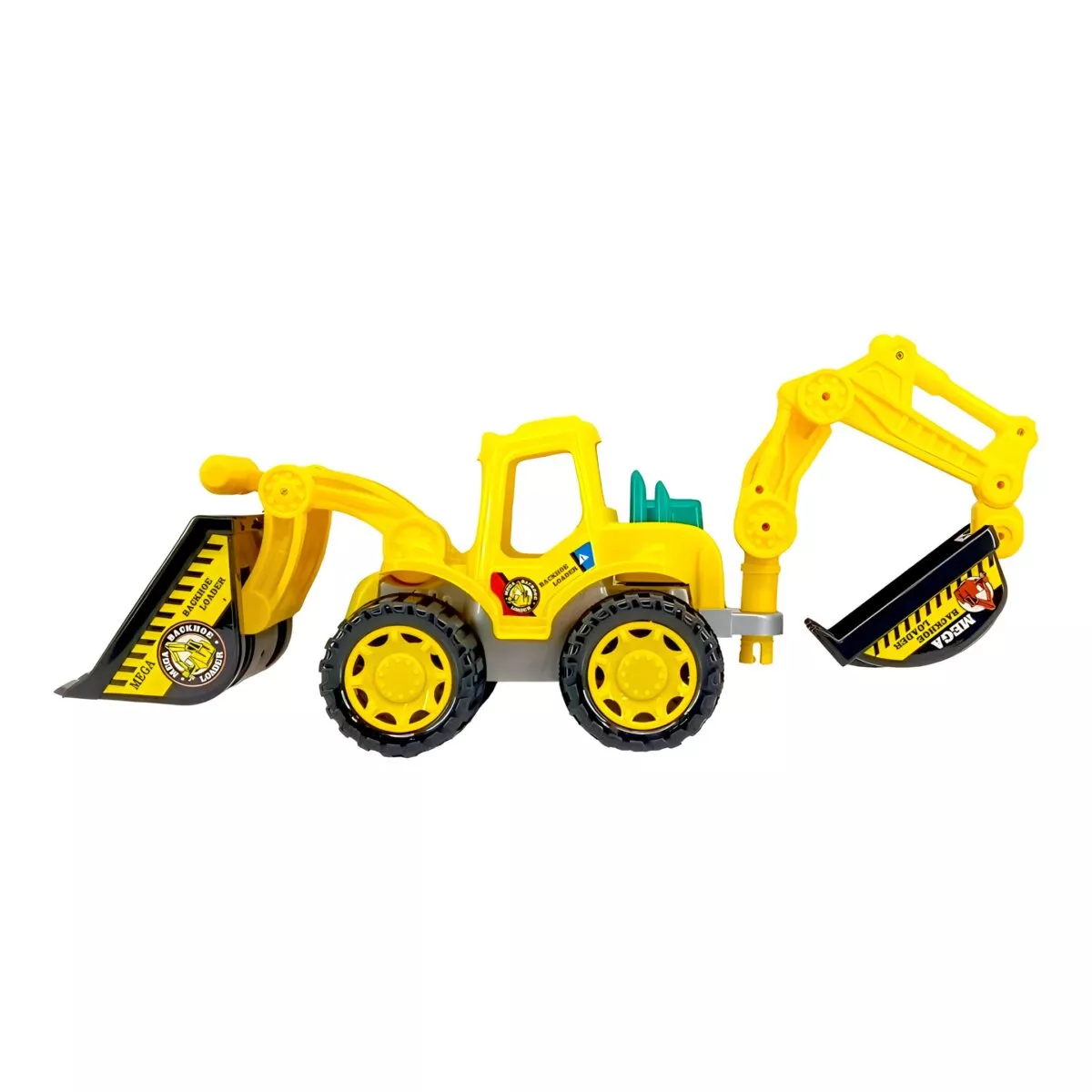 United Agencies Maaz Friction Powered Backhoe Loader Truck | Heavy Duty Construction Truck with Moving Arms | Durable Digger Vehicle Toy for Kids | 3+ Years