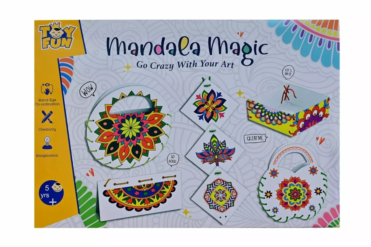 Toy Fun Mandala Magic | Go Crazy With Your Art | Creative Coloring Fun for Kids | 5+Years