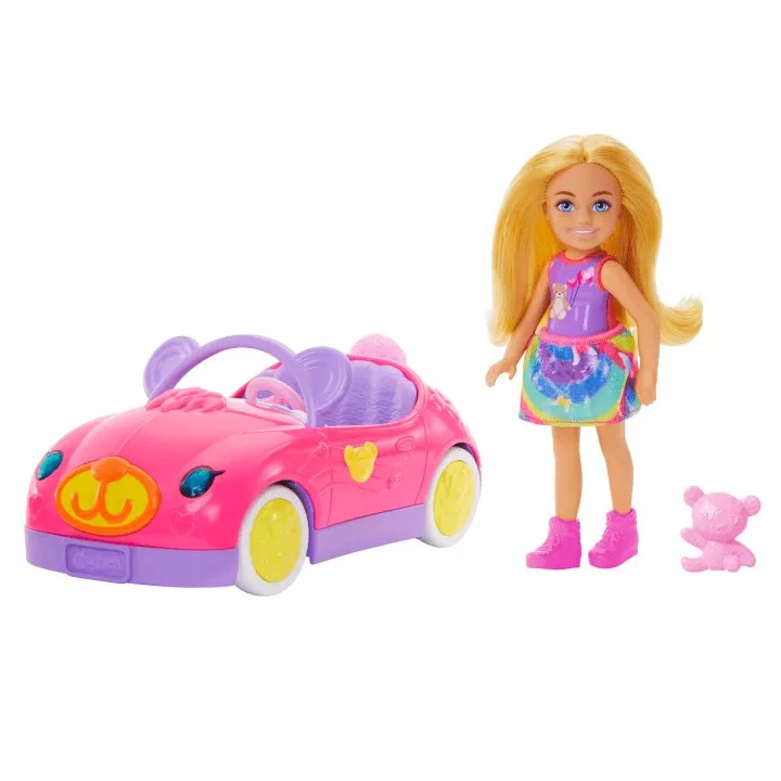 Mattel Barbie Chelsea Vehicle Set With Blonde Small Doll Toy -HXN05 For Kids | 3+Years