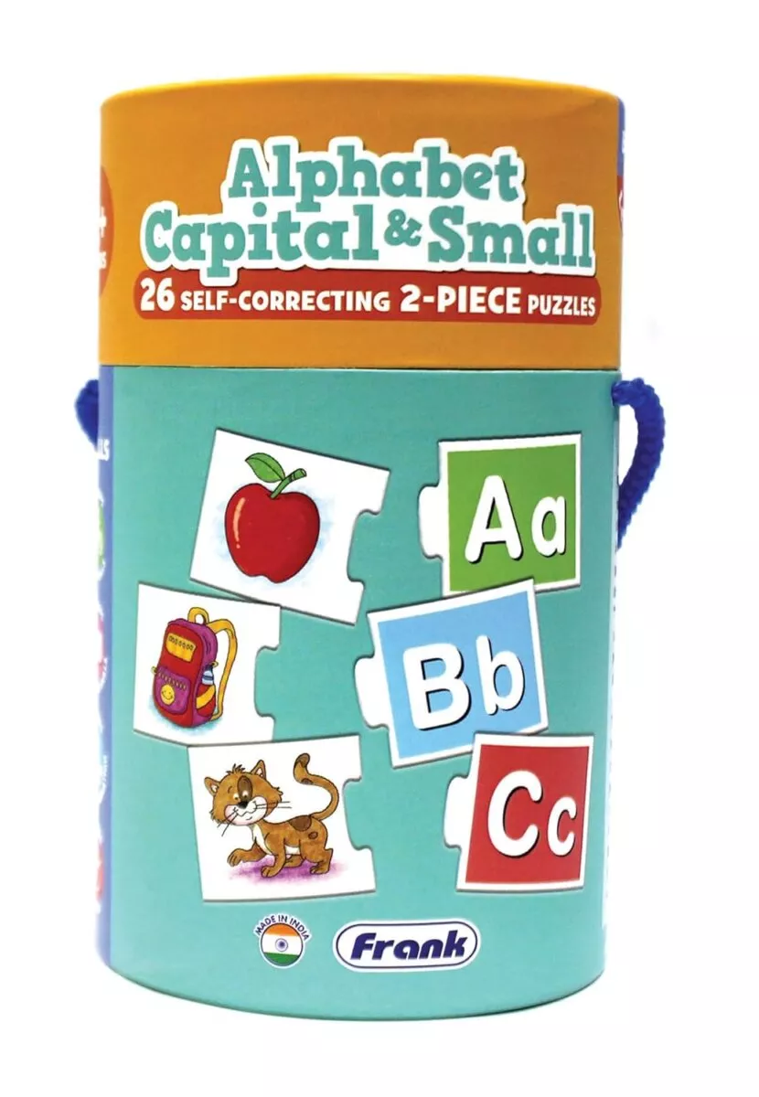 Frank 'Alphabet Capital And Small' 26 Self-Correcting 2-Pcs Puzzles For Kids | 2+Years