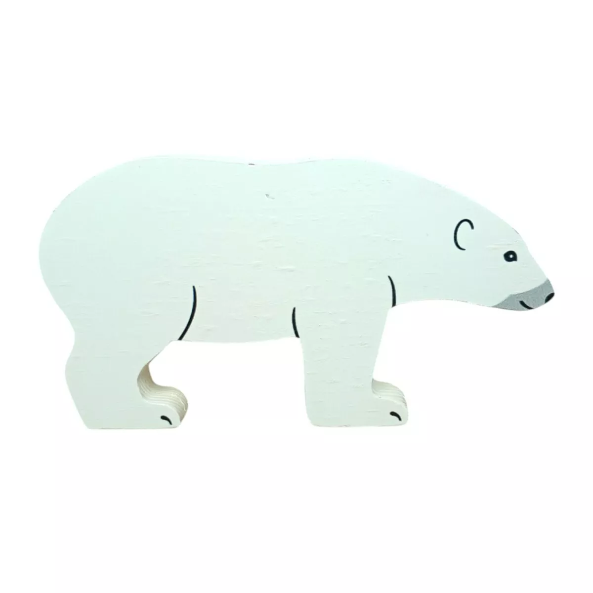 Play Toys Mighty Medium Creatures (Polar Bear) Wooden Animal Toy. 18cm X 10cm X 2cm For Kids | 3+Year