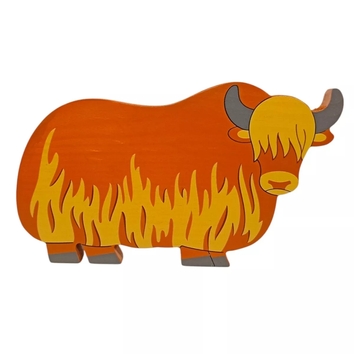 Play Toys Mighty Medium Creatures (Yak) Wooden Animal Toy. 17.5cm X 11cm X 2cm For Kids | 3+Year