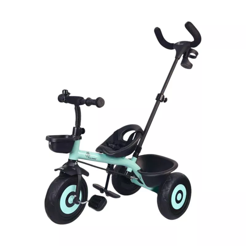 R for Rabbit Tiny Toes T20 Ace Tricycle - 2 in 1, EVA Wheels Adjustable Parental Control | Cup Holder, EVA Wheels, Front and Rear Basket.