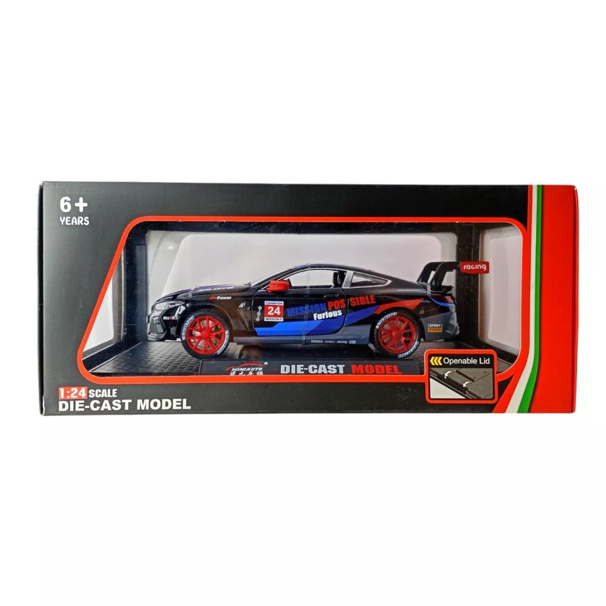 1:24 Scale Premium Die - Cast Metal Model Sports Car Series with Simulation sound and light pull Back | 6+Year
