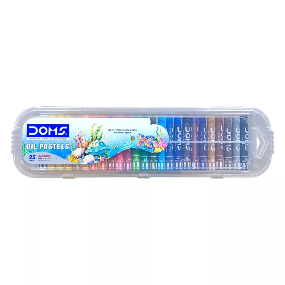 DOMS 25 Shades Oil Pastel with Case | Smooth Color Intermixing for Better Effect | Non-Toxic and Safe for Children's.| 5+Year