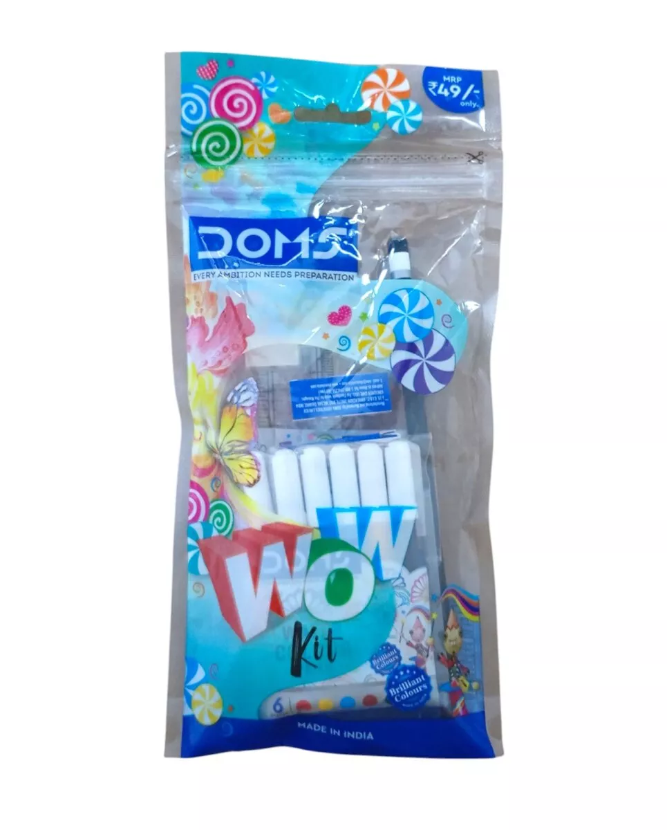DOMS Wow Craft Kit | Kit for Creative Minds | Combination of 7 Stationery Items | 5+Year