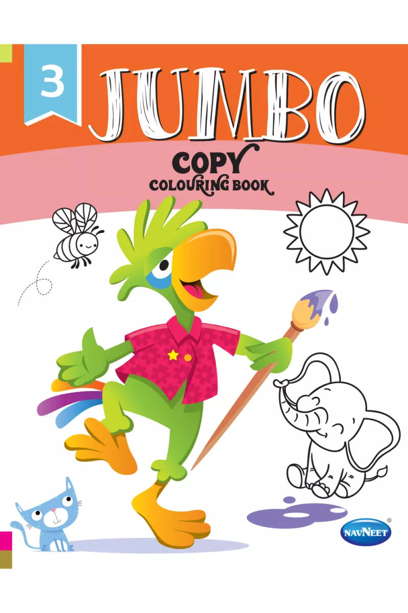 Navneet Jumbo Copy Coloring Book 3 Paperback For Kids | 3+Years