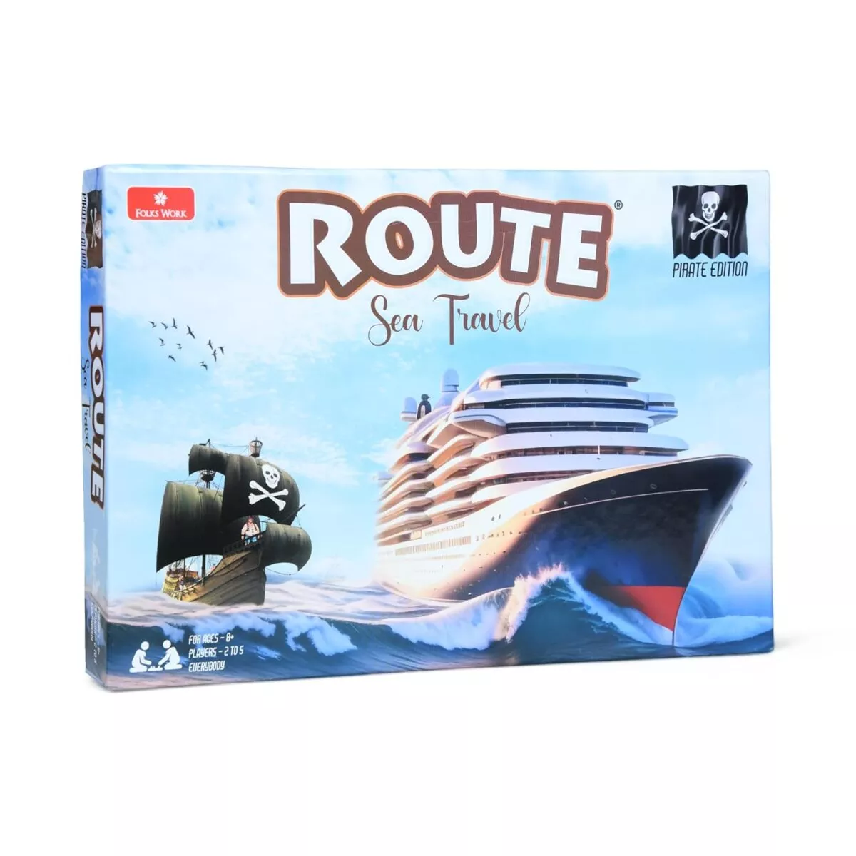 Folks Work Route Sea Travel Pirate Edition Board Game For Kids | 8 Years+