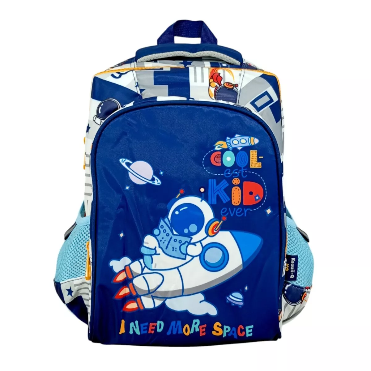 Astro On Rocket Design School Bag | Light Weight and Durable Waterproof Backpack For Kids | 3 year+