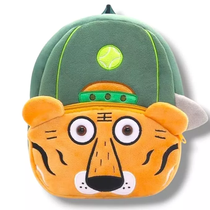 Kids Tiger School Bag with Tennis Ball Design | Soft And Lightweight Toddler Backpack | 18+Months