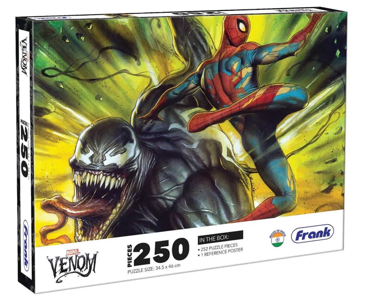 Frank Marvel Venom 250 Piece Jigsaw Puzzle | Fun and Challenging Brain Booster Educational Toys | Realistic Illustrations Puzzle Games for Focus and Memory For Kids | 9+ Years