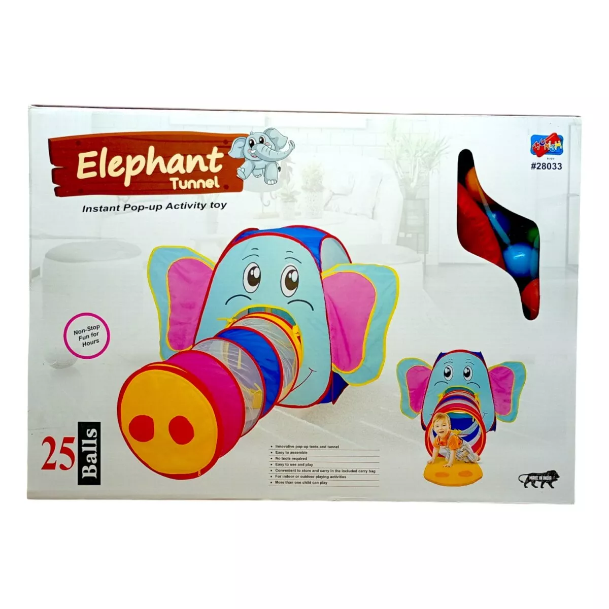 Balak Instant Pop-Up Elephant Tunnel Play Tent for kids, Balak Instant Pop-Up Elephant Tunnel Play Tent ball pit, Balak Instant Pop-Up Elephant Tunnel Play Tent crawl toy, Balak Instant Pop-Up Elephant Tunnel Play Tent indoor outdoor toy, Balak Instant Pop-Up Elephant Tunnel Play Tent toddler activity toy