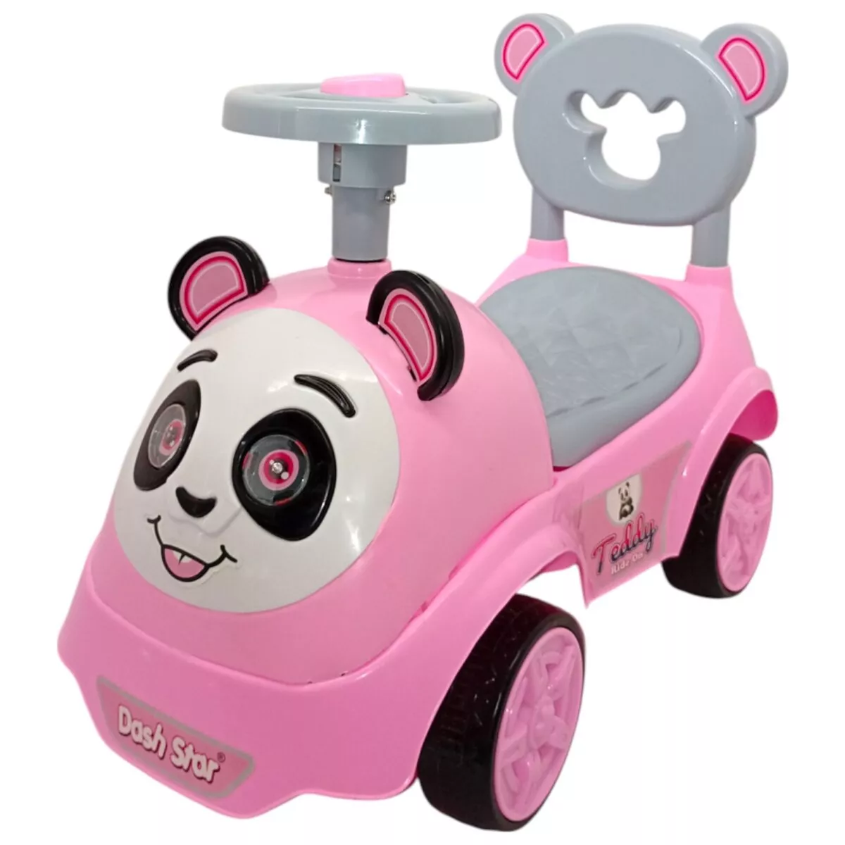 Dash Star Teddy Kids Ride On Car with Music, Sound, Light, Backrest and Comfortable Seat Ride on And Wagons Non Battery Operated Ride on | 12 months+