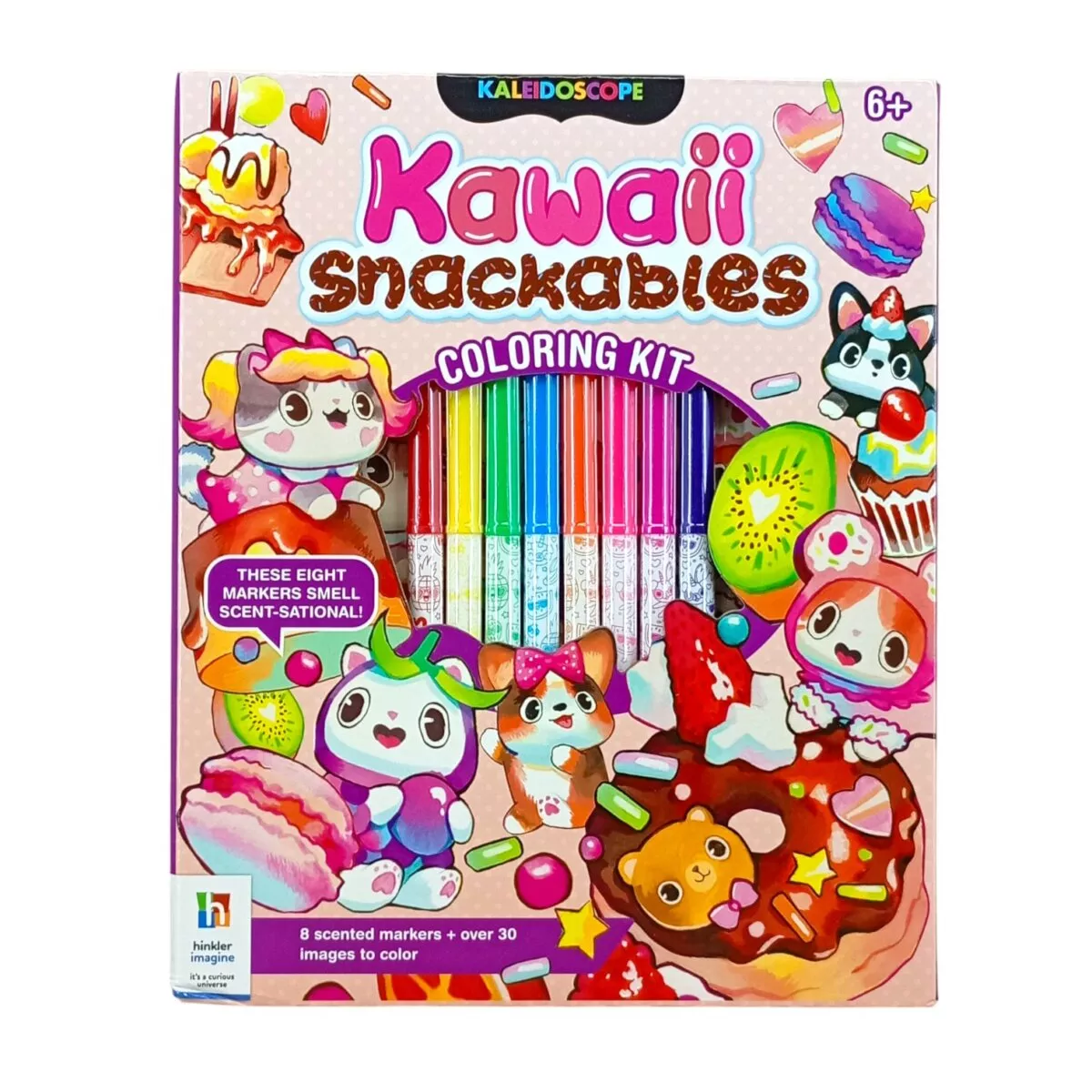 Hinkler Kaleidoscope Kawaii Snackables Coloring Kit For Kids | Let Your Kids Creativity Sparkle | 6+ years