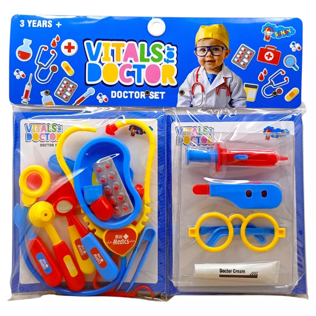 Sunny Vitals Pretend and Play Doctor Set | Educational and Fun Role-Play Toy for Kids | 3+ Years