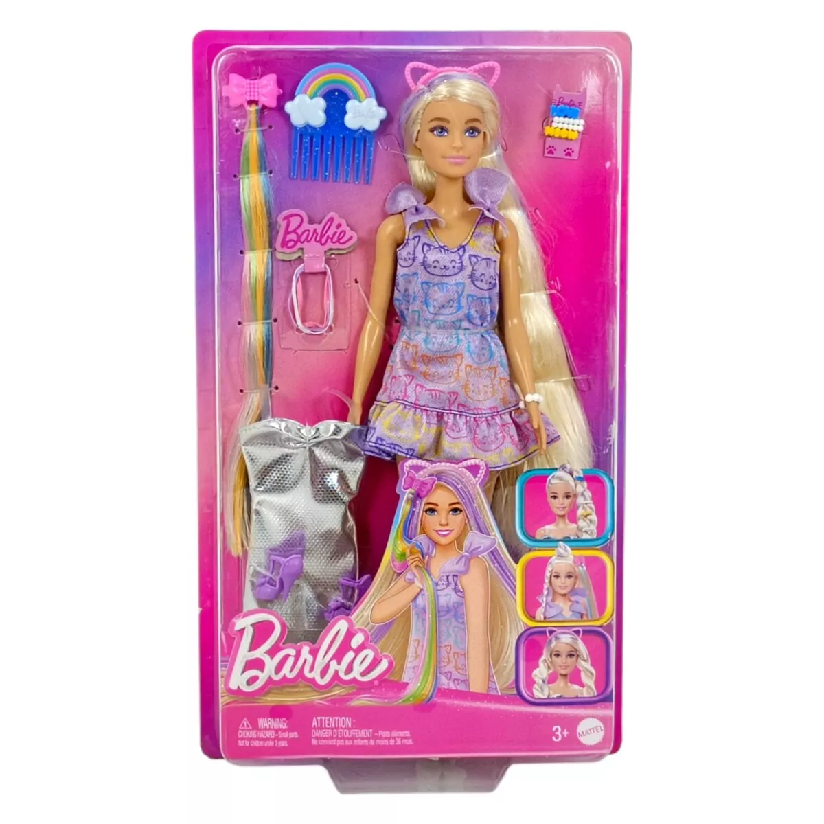 Mattel Barbie Fun and Fancy Doll With Accessories | Blonde Fashion Doll with Extra-Long Hair and 2 Stylish Looks | Glamorous Dress-Up Play for Kids | 3+ Years.