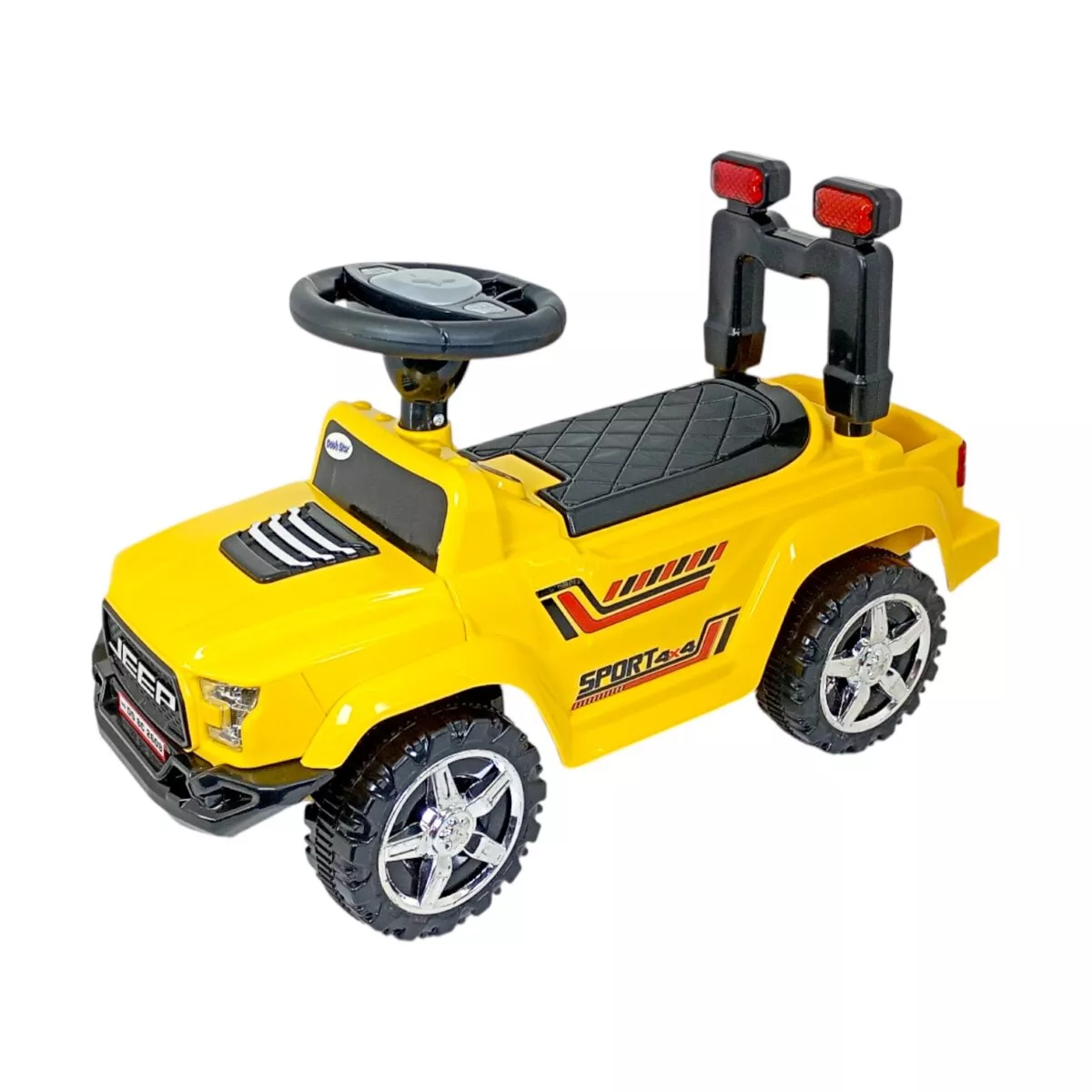 Dash Star Grow With Us Jeep Star It's Time To Ride | Durable Wheel , Comfortable Seat , Easy To Drive , Parental Handle For Movement , Comfortable Backrest For Kids | 12+Months