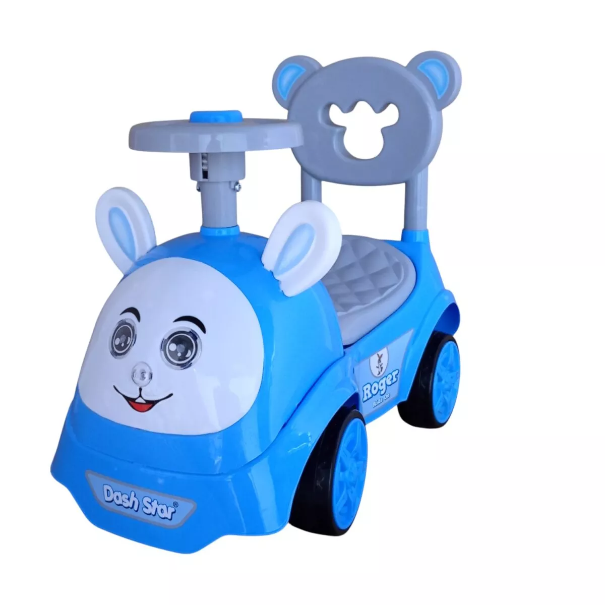 Dash Star Grow With Us Roger' Ride On 2 in 1 It's Time To Ride | Durable Wheel , Comfortable Seat , Easy To Drive , Comfortable Backrest For Kids | 12+Months