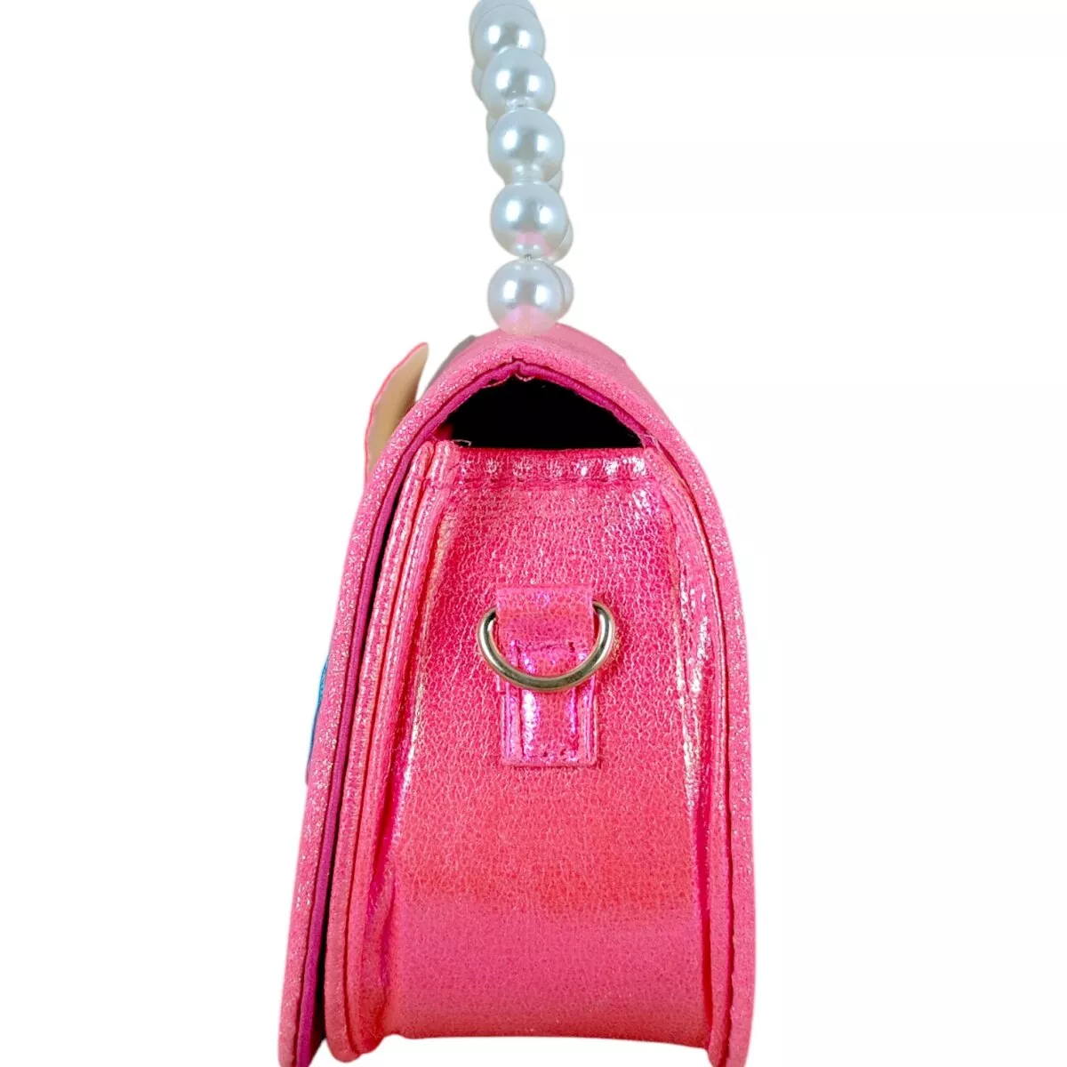 Girls Glitter Sling Purse With Butterfly Motifs Pearl Handle With Magnetic Lock For Girls 3 Year 8 Girls' Glitter Sling Purse With Butterfly Motifs, Pearl Handle With Magnetic Lock, For Girls | Ultimate Sparkle Fashion Bag For Kids Age 3+ Girls' Glitter Sling Purse With Butterfly Motifs, Pearl Handle With Magnetic Lock, For Girls | Ultimate Sparkle Fashion Bag For Kids Age 3+ Image 3
