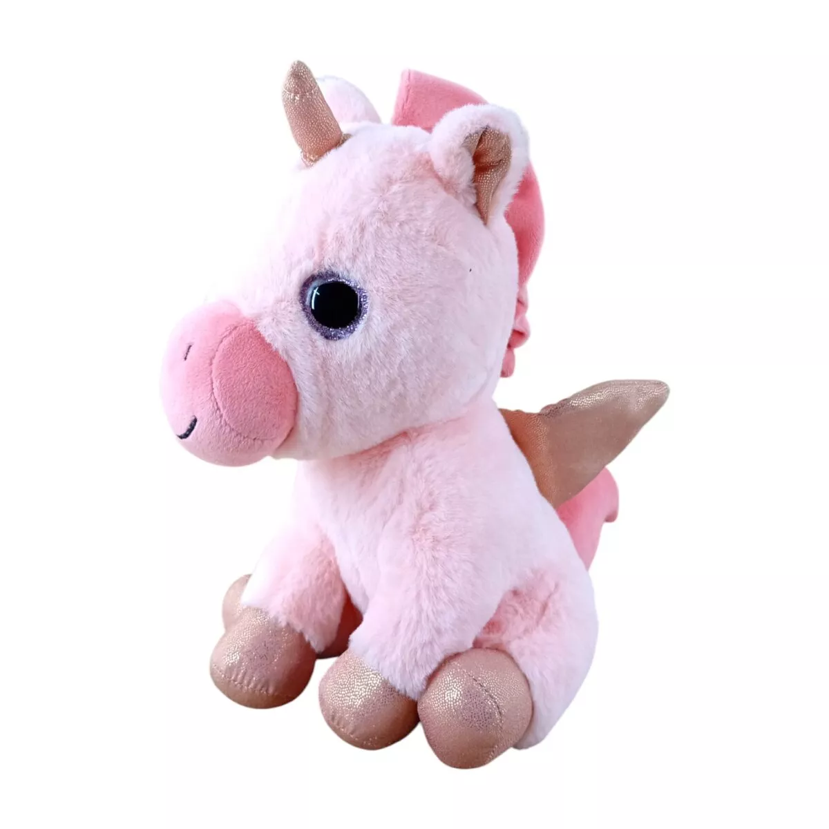 Enchanting Pink Sitting Unicorn, Sitting Unicorn plush toy, cuddly Sitting Unicorn for kids, glittery Sitting Unicorn with wings, 26cm Sitting Unicorn plush