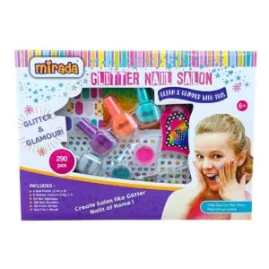 Mirada Glitter Nail Salon Kit For Kids Ultimate 290Pcs Nail Art Set Perfect For Ages 6 1 Home Mirada Glitter Nail Salon Kit For Kids Full Set, Mirada Glitter Nail Salon Kit For Kids Nail Art Tools, Mirada Glitter Nail Salon Kit For Kids Glitter Accessories, Mirada Glitter Nail Salon Kit For Kids Makeup Playset, Mirada Glitter Nail Salon Kit For Kids Creative Kit