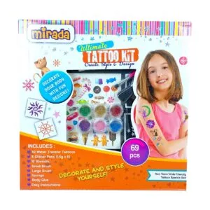 Mirada Ultimate Tattoo Party Kit Fun Style And Design Art Set For Kids 6 Years 1 Home Mirada Ultimate Tattoo Party Kit Box, Mirada Ultimate Tattoo Party Kit Contents, Mirada Ultimate Tattoo Party Kit For Kids, Mirada Ultimate Tattoo Party Kit Art Set