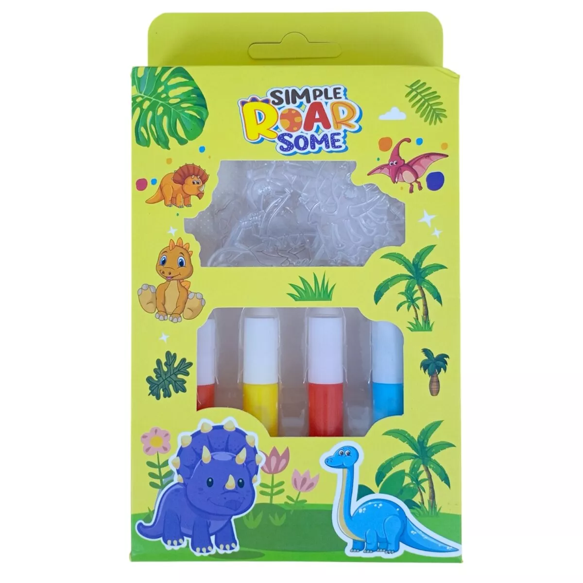 Plastic Window Art Diy Kit for Kids, Mess-Free Craft Set with Templates and Glue Multicolour | 4+Year