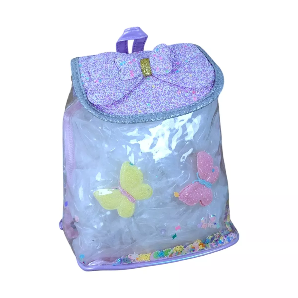 Simply Translusent Bowtie And Butterfly Design Backpack Super Cute Great Shape Bag For Kids 2Year 5 Simply Translucent Bowtie And Butterfly Design Backpack – Amazing Lightweight Bag For Kids 2+ Years Simply Translucent Bowtie And Butterfly Design Backpack – Amazing Lightweight Bag For Kids 2+ Years Image 5